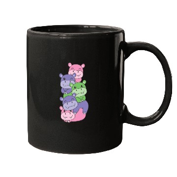 Discover Trigender Flag Pride Lgbtq Cute Hippo Mugs