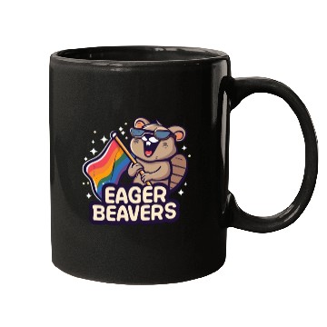 Discover Eager Beavers with Pride LGBT Flag Mugs