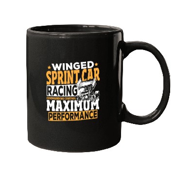 Discover Winged Sprint Car Racing Commanding Control Mugs