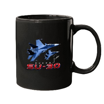 Discover Sukhoi SU-30 Flanker Russian Fighterjet Mugs