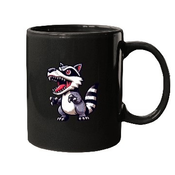 Discover Raccoon T-Rex Dino Mutation Mugs