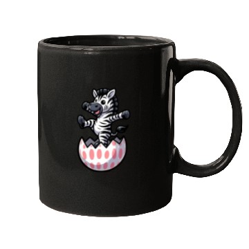 Discover Easter Zebra Comic Easter Egg Mugs