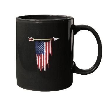 Discover Arrow American Flag Mugs