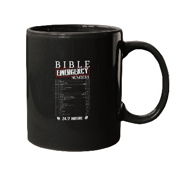 Discover Bible Emergency Numbers Mugs