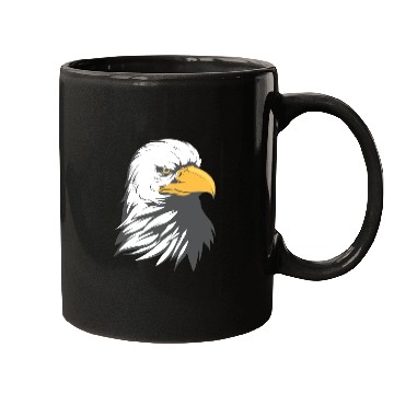 Discover Bald Eagle Head Cartoon Mugs