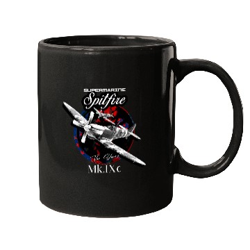 Discover Supermarine Spitfire MK.IXc WW2 Fighter Plane Mugs