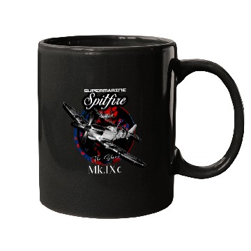 Discover Supermarine Spitfire MK.IXc WW2 Fighter Plane Mugs