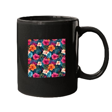 Discover Exotic Hibiscus Botanical Pattern Mugs