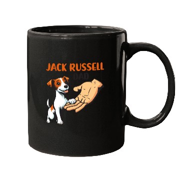 Discover Jack Russell Terrier Dad Typography Mugs