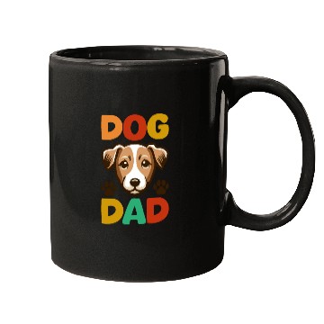 Discover Jack Russell Terrier Dog Dad Typography Mugs