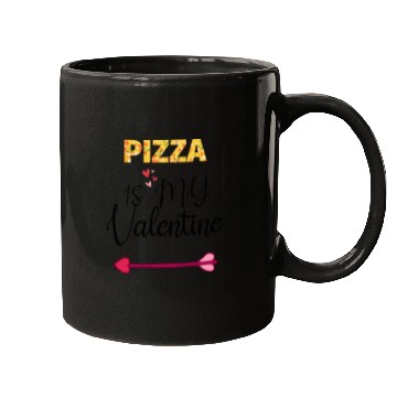 Discover PIZZA is my valentine - Arrow Pointing Right Mugs