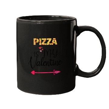 Discover PIZZA is my valentine - Arrow Pointing Right Mugs