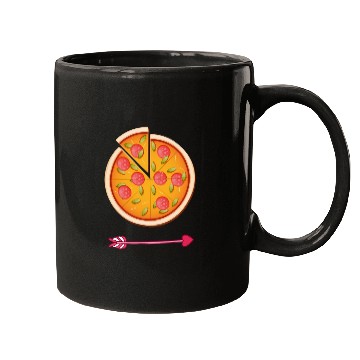 Discover PIZZA is my valentine - Arrow Pointing Left Mugs