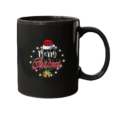 Discover Merry Christmas Buffalo Red Plaid Lights Mugs