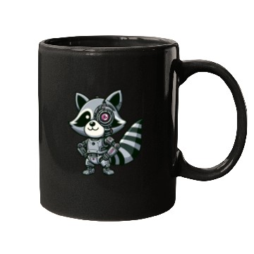 Discover Cool Raccoon Robot Mugs