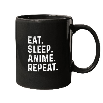 Discover Eat Sleep Anime Repeat Gift for Manga Fans Mugs
