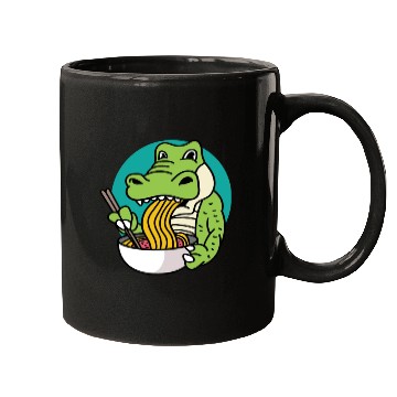 Discover Trex Eating Ramen Food Lover Gift Mugs