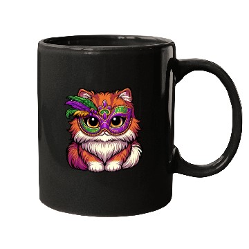 Discover Mardi Gras Persian Cat, Dressed-up Cat Mugs