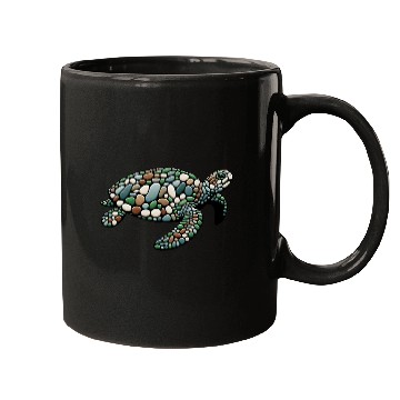 Discover Serenity Swim - Stone Mosaic Sea Turtle Mugs