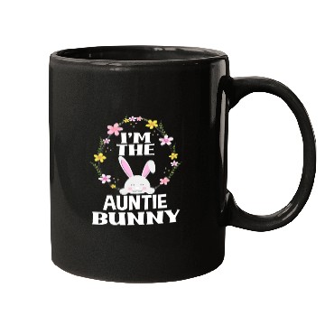 Discover I Am Auntie Easter Bunny Flower Wreath Easter Mugs