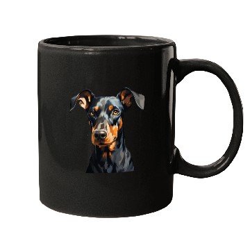 Discover Doberman natural ears Mugs