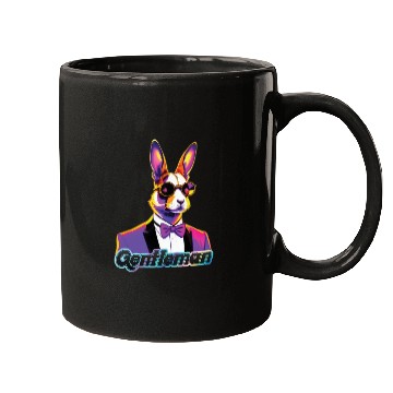 Discover Pop Art Playboy Rabbit Gentleman Cyberpunk Bunny Mugs