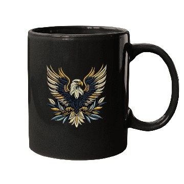 Discover Regal Eagle Wings Embroidered Mugs