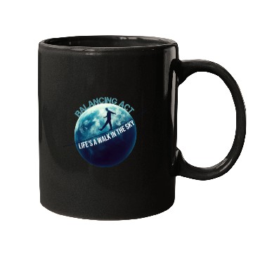 Discover Celestial Balance: Life’s Skyward Journey Mugs