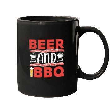 Discover Beer and BBQ - BBQ Barbeque Mugs