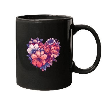 Discover Blooming Floral Heart Mugs