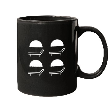 Discover beach umbrella icon Mugs