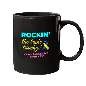 Discover Down Syndrome Awareness Triple Trisomy Rock Mugs
