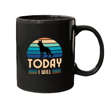 Discover German Shepherd dog, Today I will Mugs