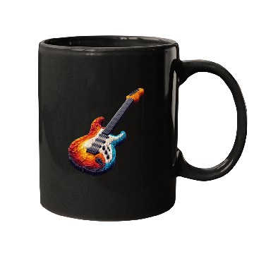Discover Pixel Guitar Mugs