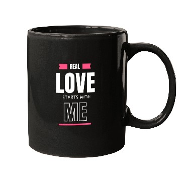 Discover real love starts with me Mugs