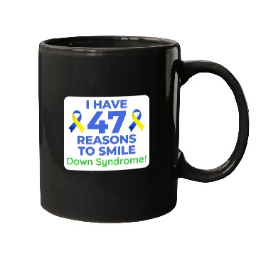 Discover Down Syndrome Awareness 47 Reasons to Smile Mugs