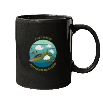 Discover No Limits No Boundaries Jet Design Mugs