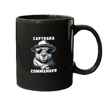 Discover Capybara With Sunglasses Capy Commander Mugs