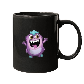 Discover Warm Purple Monster Greetings Mugs