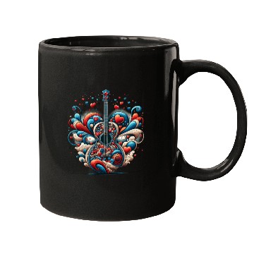 Discover Retro Style Guitar for Guitarists Mugs