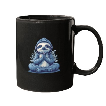 Discover Yoga Sloth Relaxation Chill Chilling Meditation Mugs