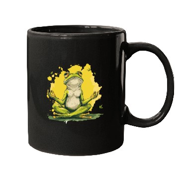 Discover Yoga Frog Relaxation Chilling Meditation Mugs