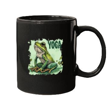 Discover Yoga Frog Relaxation Chilling Meditation Mugs