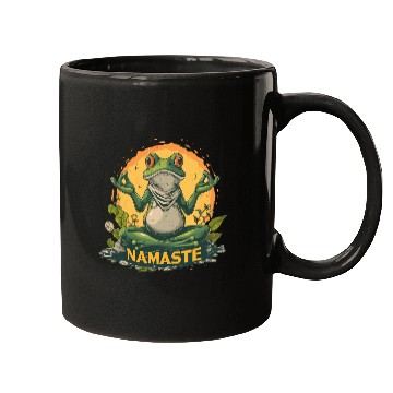 Discover Yoga Frog Relaxation Chilling Meditation Mugs
