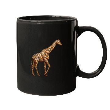 Discover Serene Giraffe - Pebble Art Mugs