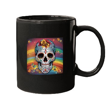 Discover A Sugar Skull pastel colors & Rainbow Mugs