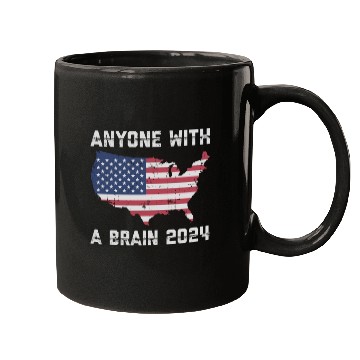 Discover 2024 Brain Vote Democracy Anti-Trump Mugs