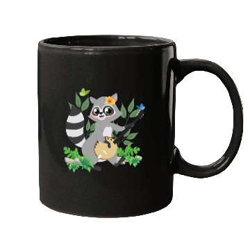 Discover Raccoon Cottagecore Naturecore Kids Mugs