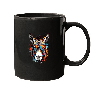 Discover beautiful donkey with sun glasses unique design Mugs