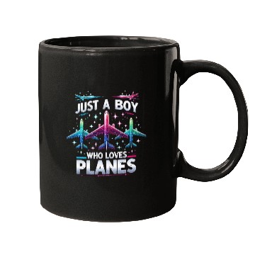 Discover Just A Boy Who Loves Planes Mugs